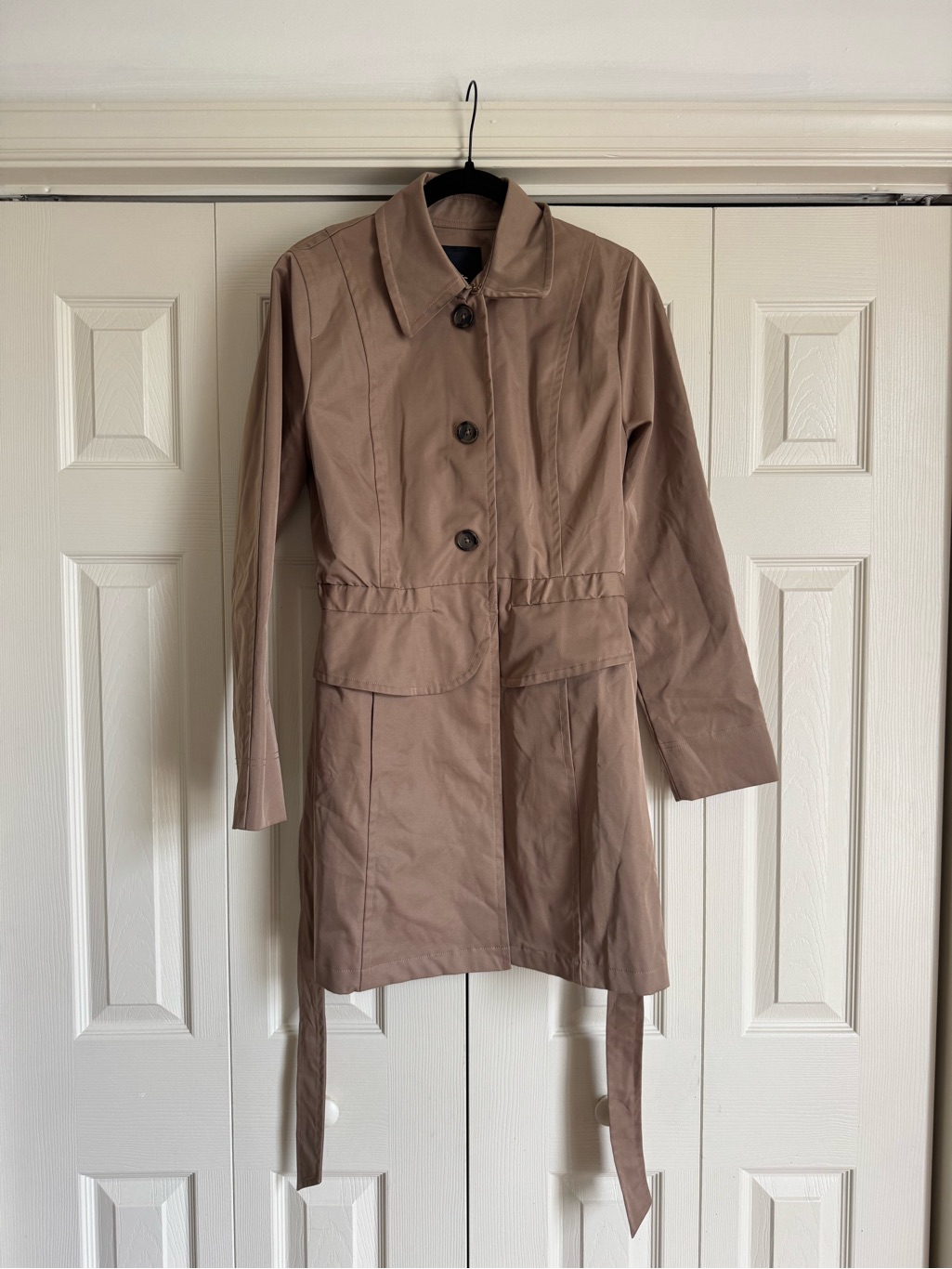 Plenty By Tracy Reese X Anthropologie Belter Trench Coat Peplum Waist Large